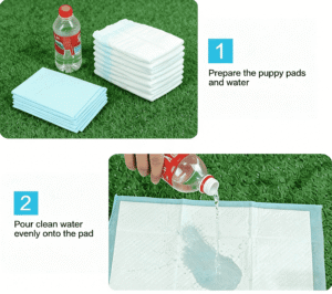 Dog pee pad absorbency test, high absorption pet training pad for dogs, quick-dry & leak-proof puppy pad