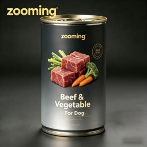 Beef And Vegetable Wet Dog Food With Real Meat Chunks, Nutritious Canned Pet Meal